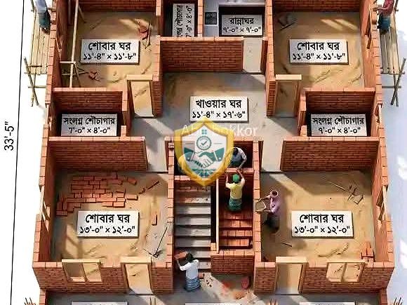 45Lac taka 870 complete Flat in Mirpur10